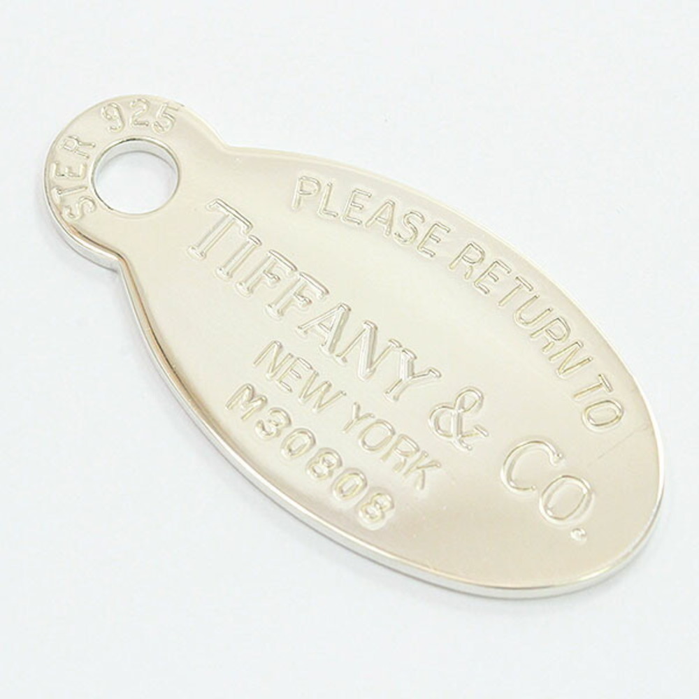 Tiffany Return To Oval Pendant Top Silver